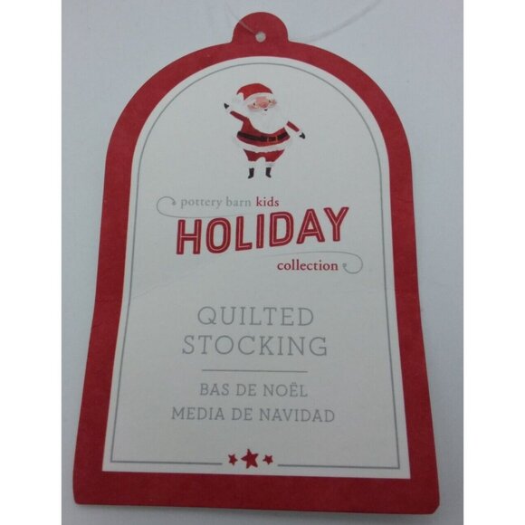 Pottery Barn Kids Daddy Uyen Jumbo Stocking Santa Gifts Holiday Quilted 31.5 in - Picture 6 of 10